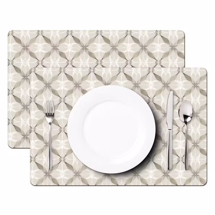 Tovaglietta – 6 pezzi - Grafica - Motivo - Grigio — 2