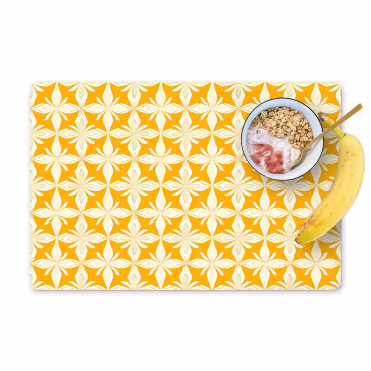 Tovaglietta – 6 pezzi - Motivo - Retrò - Giallo — 1