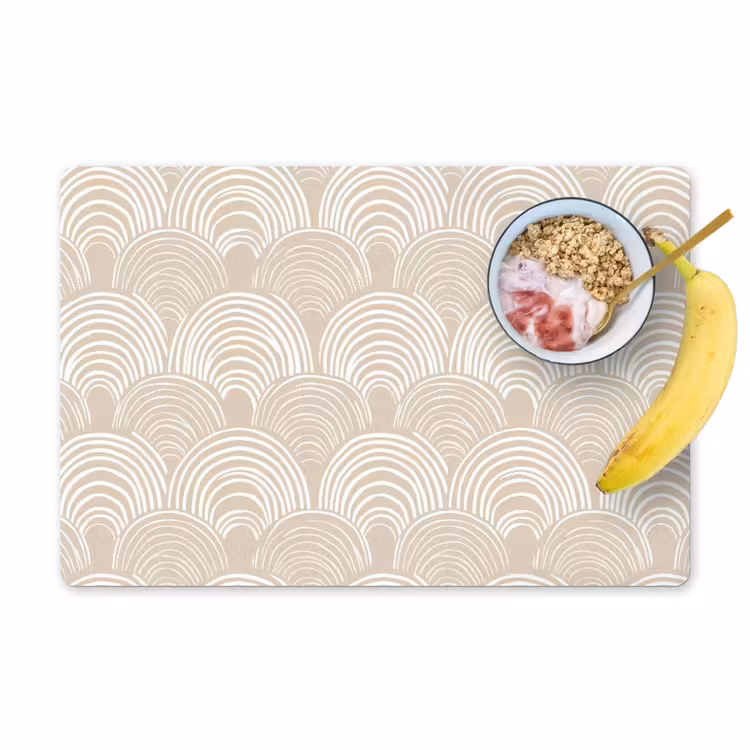 Tovaglietta – 6 pezzi - Onde - Struttura - Beige — 1