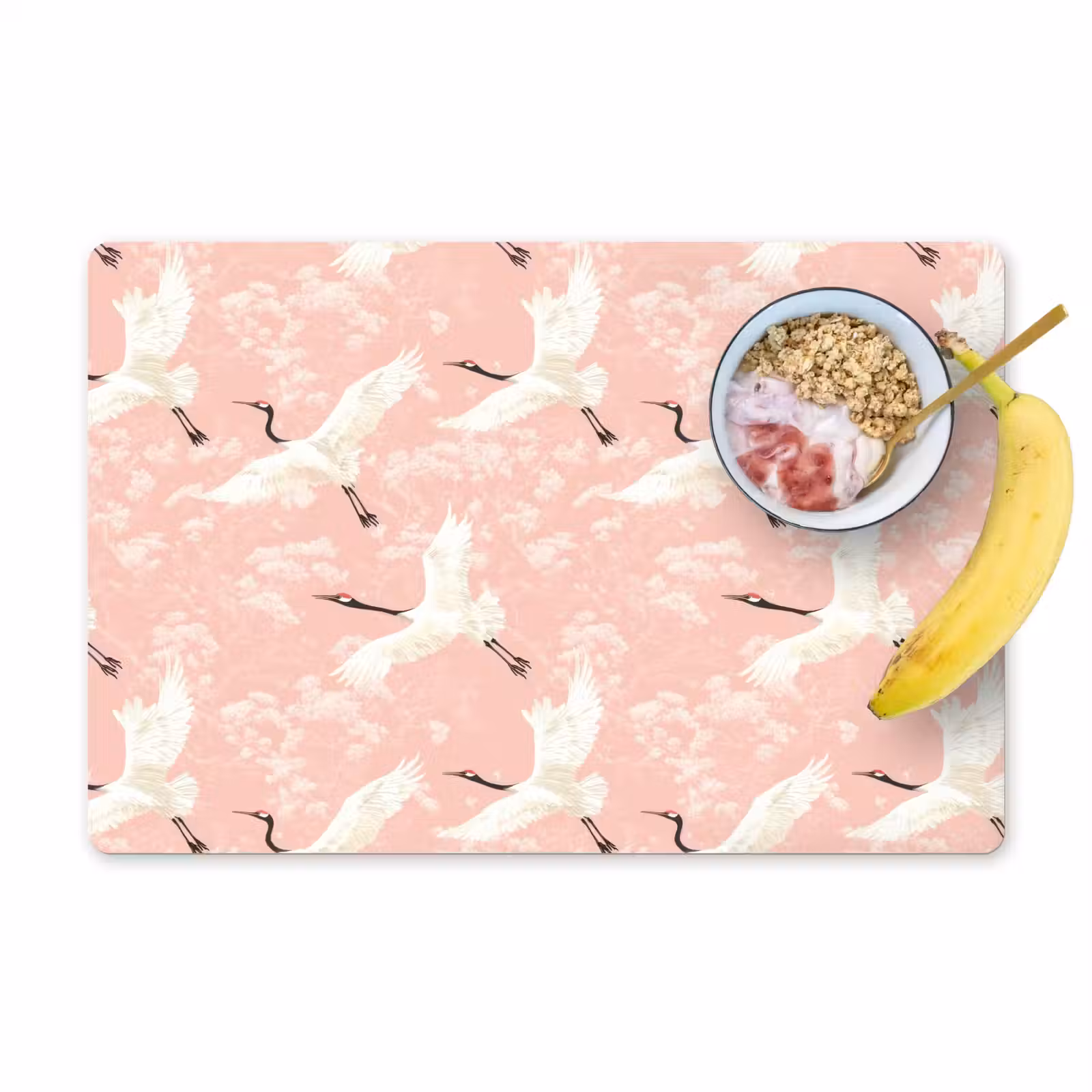Tovaglietta – 6 pezzi - Gru - Fiore - Rosa — 1