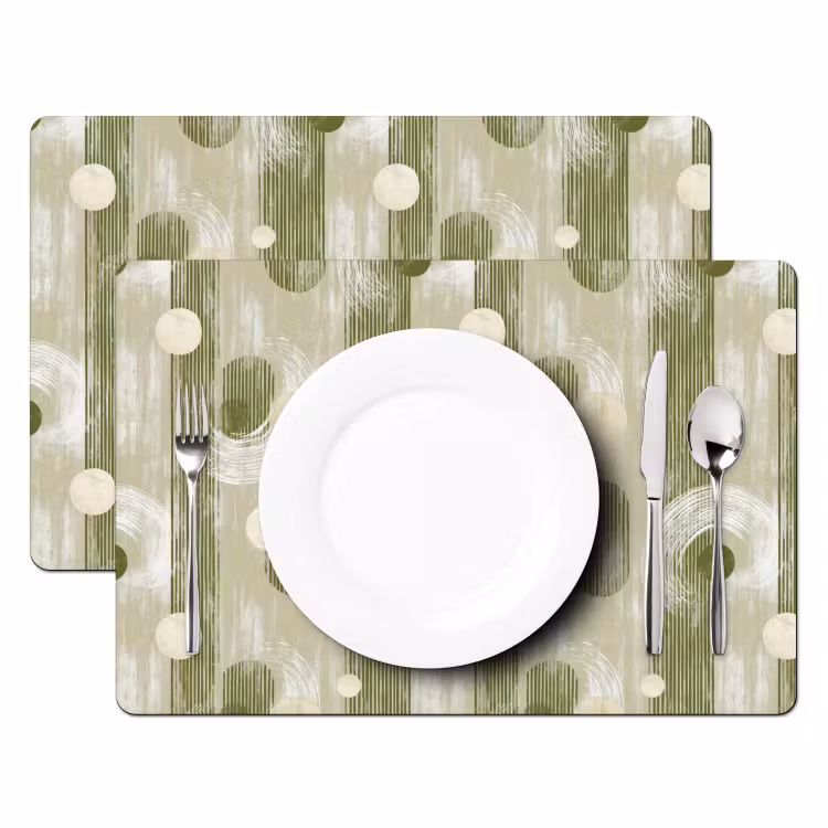 Tovaglietta – 6 pezzi - Artistico - Moderno - Verde — 2