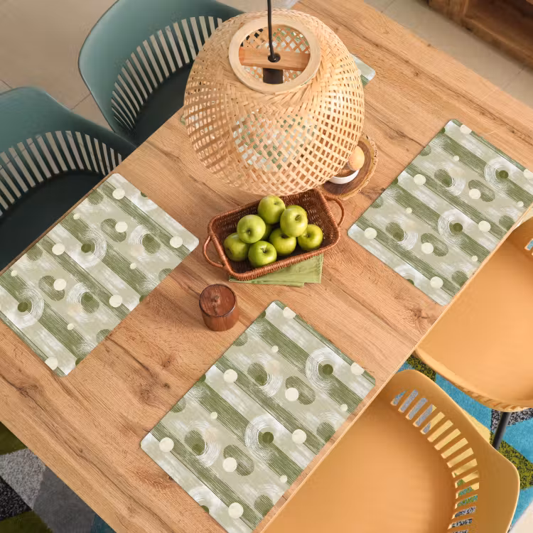Tovaglietta – 6 pezzi - Artistico - Moderno - Verde — 3