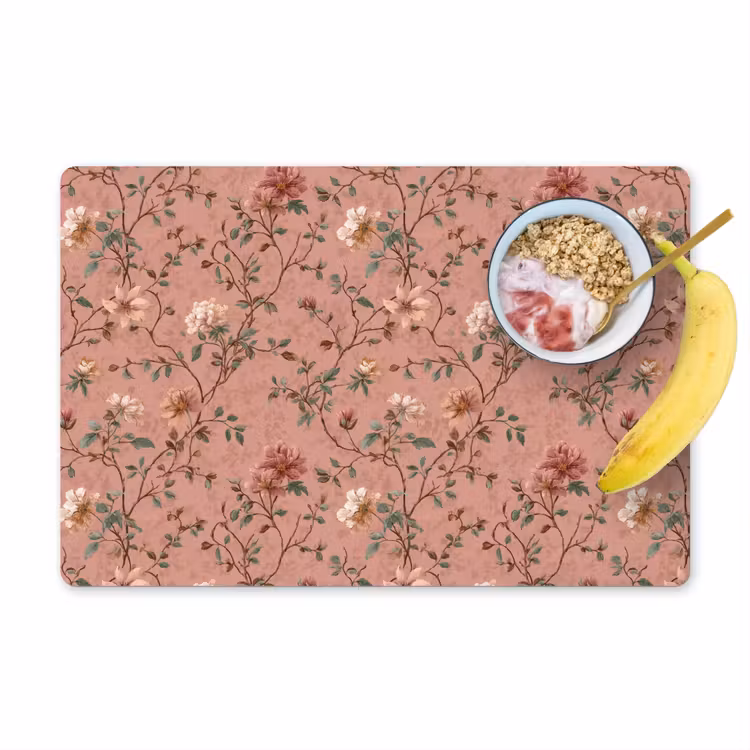Tovaglietta – 6 pezzi - Botanico - Fiori - Rosa — 1