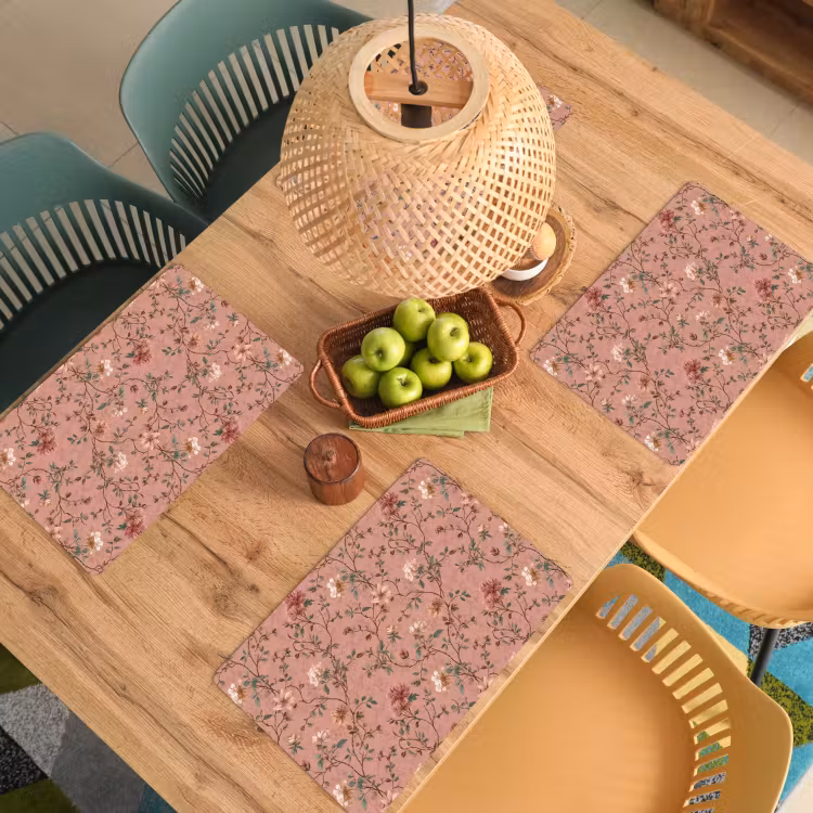 Tovaglietta – 6 pezzi - Botanico - Fiori - Rosa — 3