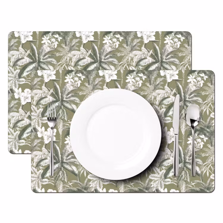 Tovaglietta – 6 pezzi - Botanico - Fiori - Verde — 2