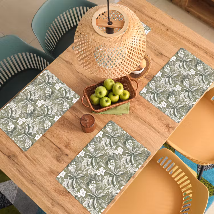 Tovaglietta – 6 pezzi - Botanico - Fiori - Verde — 3