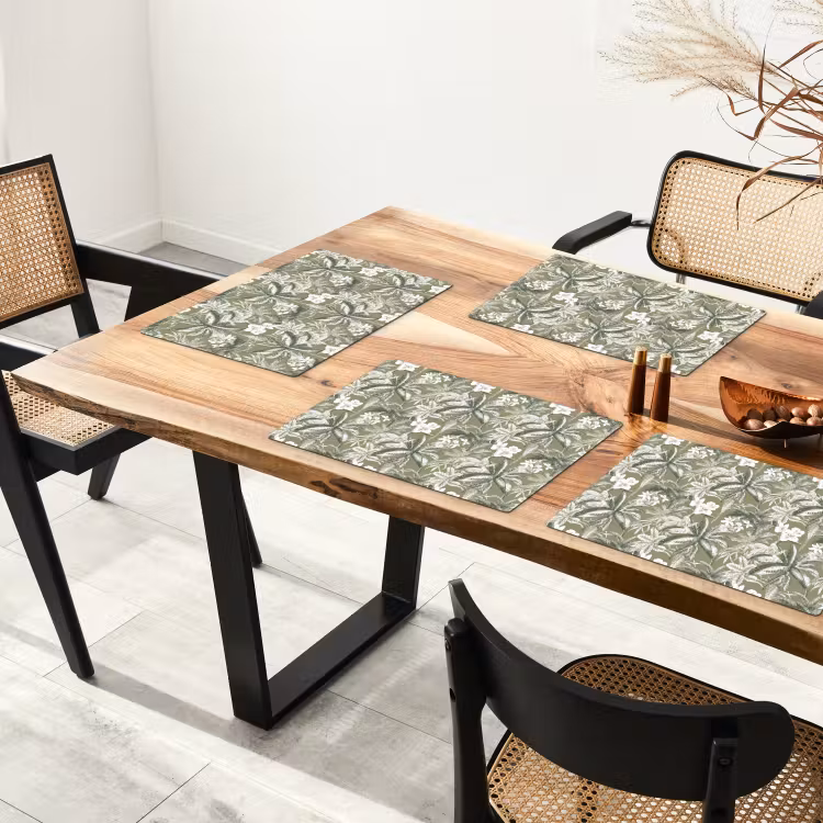 Tovaglietta – 6 pezzi - Botanico - Fiori - Verde — 4