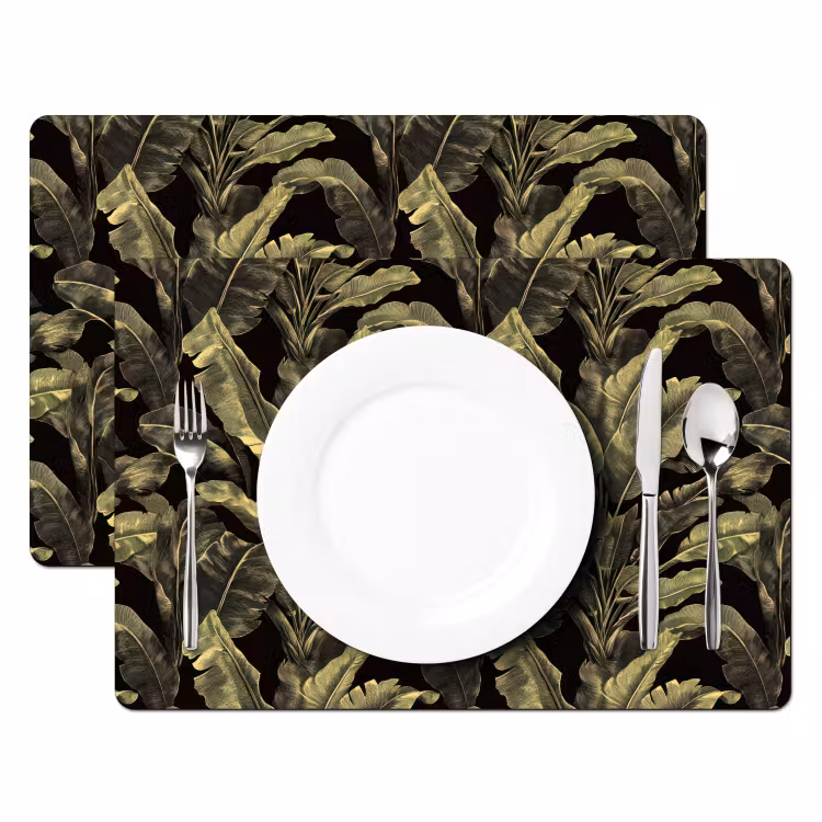 Tovaglietta – 6 pezzi - Botanico - Foglie - Verde — 2