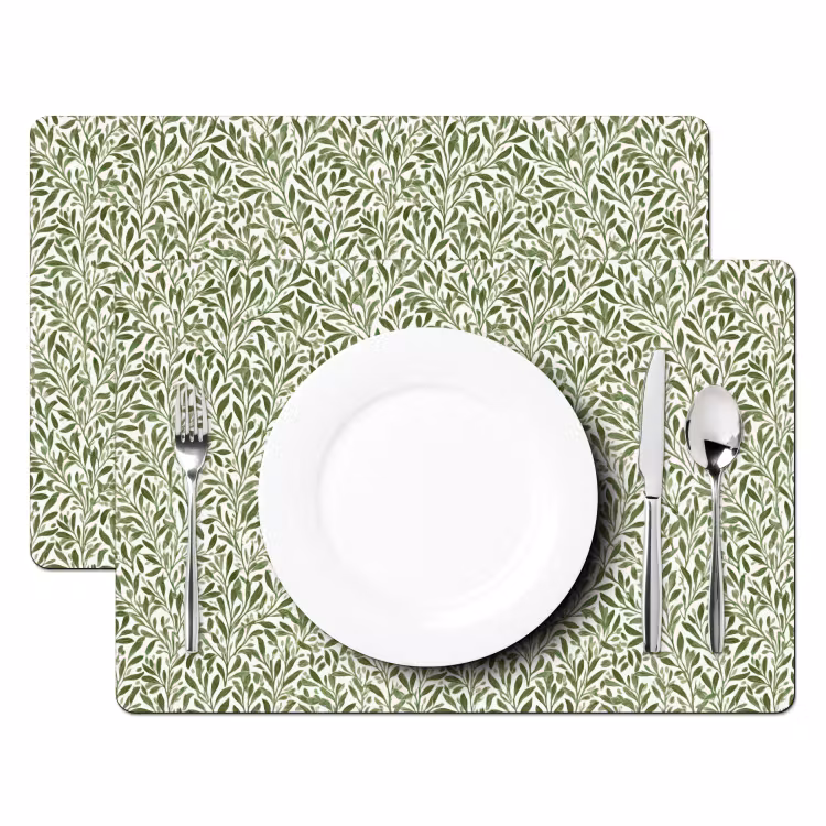 Tovaglietta – 6 pezzi - Botanico - Rami - Verde — 2
