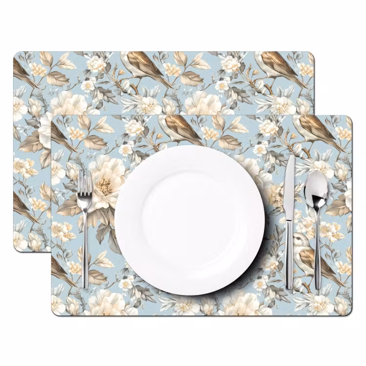 Tovaglietta – 6 pezzi - Botanico - Songbird - Blu — 2