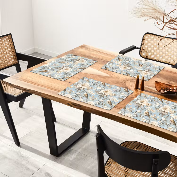 Tovaglietta – 6 pezzi - Botanico - Songbird - Blu — 4
