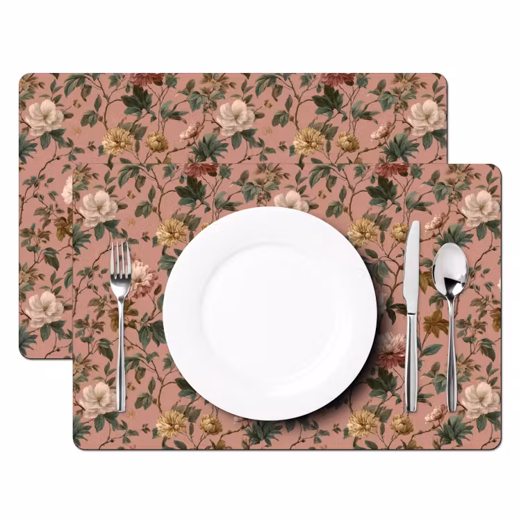 Tovaglietta – 6 pezzi - Fiori - Classico - Rosa — 2