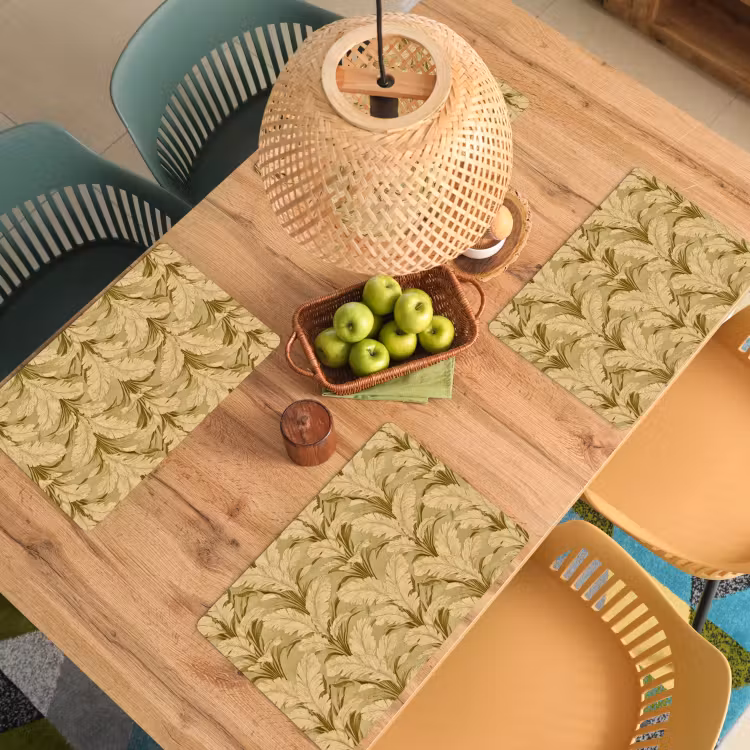 Tovaglietta – 6 pezzi - Foglie di palma - Classico - Verde — 3
