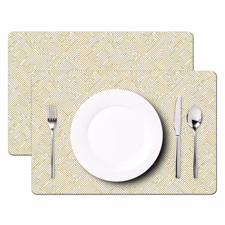 Tovaglietta – 6 pezzi - Geometrico - Linee - Verde — 2