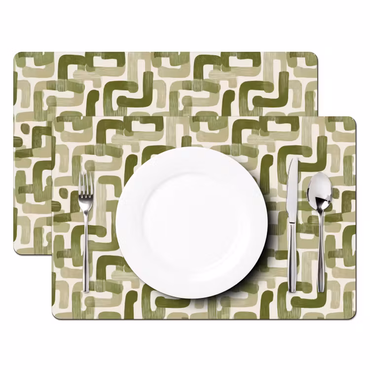 Tovaglietta – 6 pezzi - Moderno - Grafico - Verde — 2