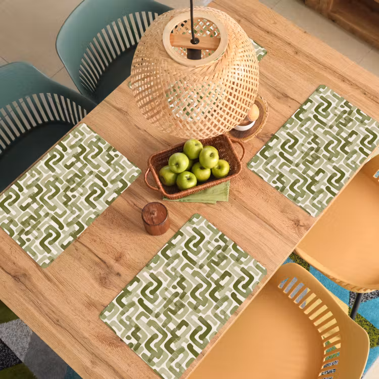 Tovaglietta – 6 pezzi - Moderno - Grafico - Verde — 3