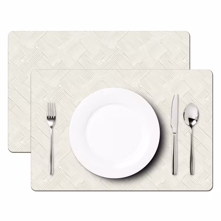 Tovaglietta – 6 pezzi - Texture - Astratta - Beige — 2