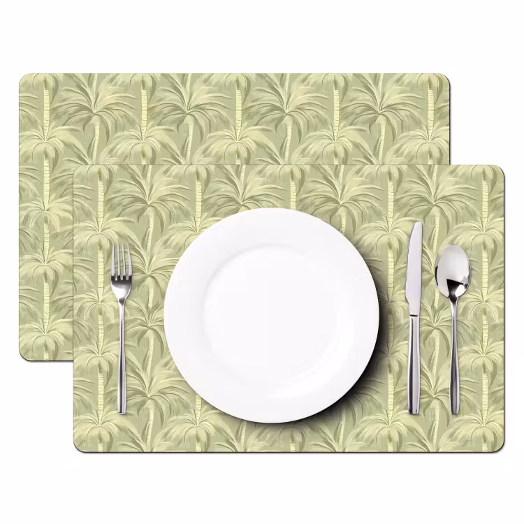 Tovaglietta – 6 pezzi - Foresta di palme - Tropicale - Verde — 2