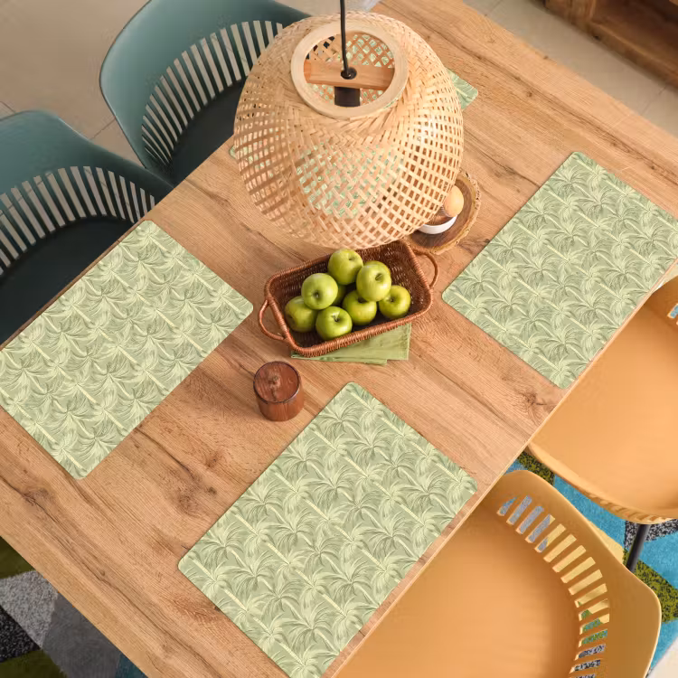 Tovaglietta – 6 pezzi - Foresta di palme - Tropicale - Verde — 3