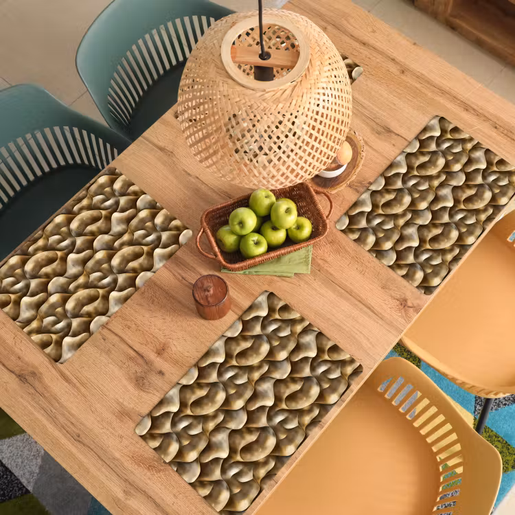 Tovaglietta – 6 pezzi - Astratto - Antico - Oro — 3