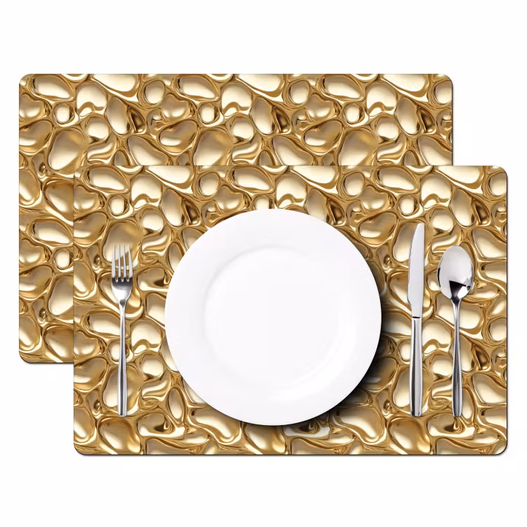 Tovaglietta – 6 pezzi - Astratto - Moderno - Oro — 2