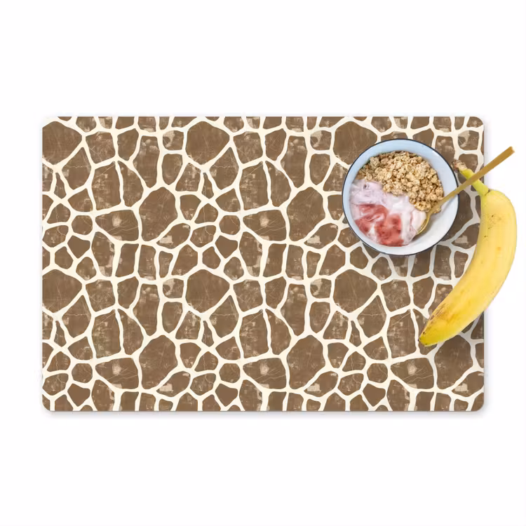 Tovaglietta – 6 pezzi - Giraffa - Classico - Marrone — 1