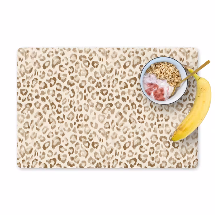 Tovaglietta – 6 pezzi - Leopardo - Classico - Beige — 1