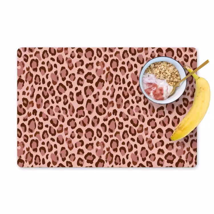 Tovaglietta – 6 pezzi - Leopardo - Motivo - Rosa — 1