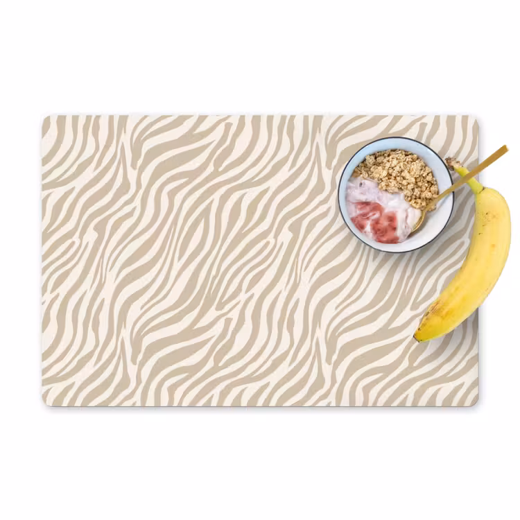 Tovaglietta – 6 pezzi - Zebra - Motivo - Beige — 1