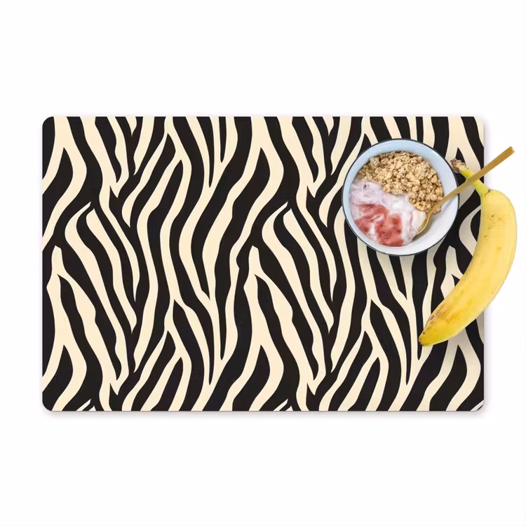 Tovaglietta – 6 pezzi - Zebra - Stampa - Classico - Nero — 1