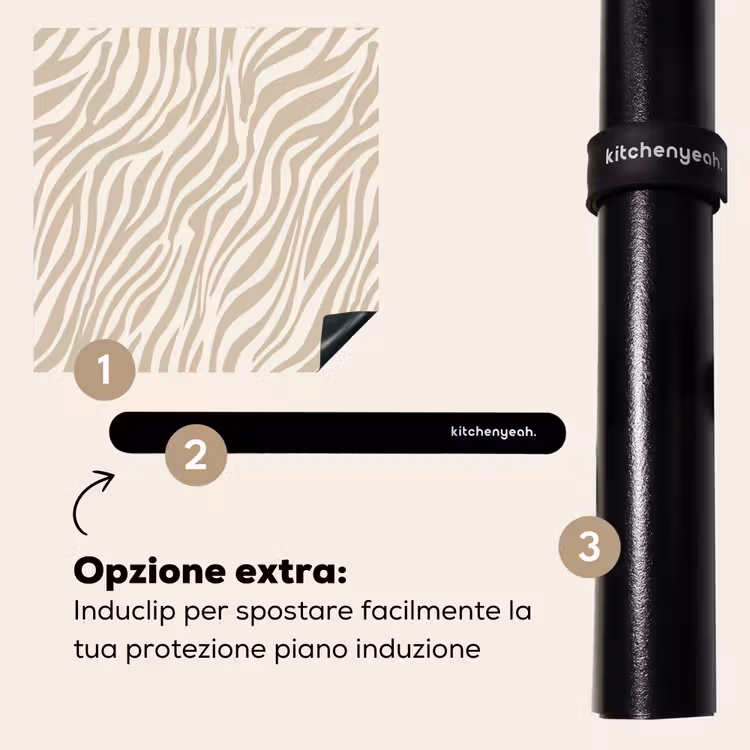 Protezione piano induzione - Zebra - Motivo - Beige — 8