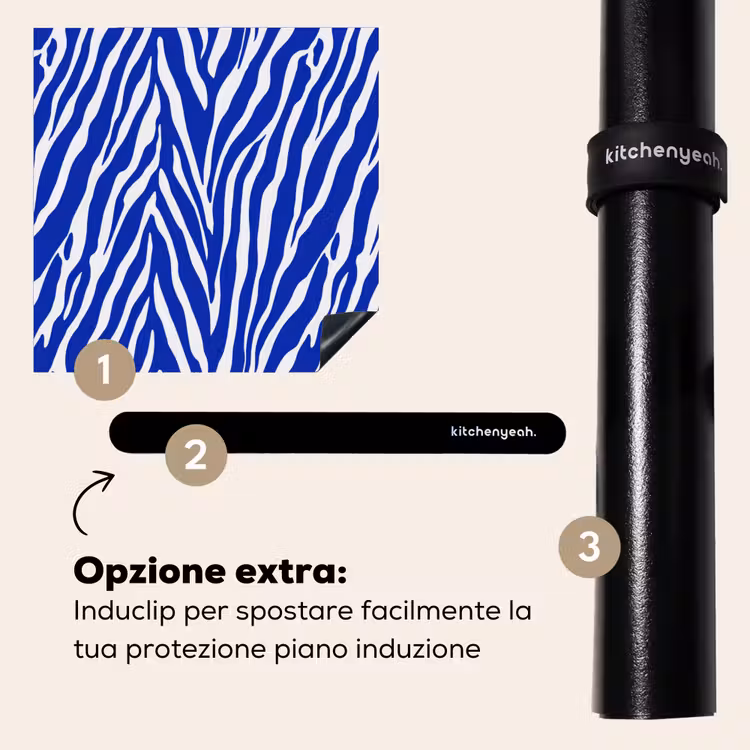 Protezione piano induzione - Zebra - Motivo - Cobalto - Blu — 8