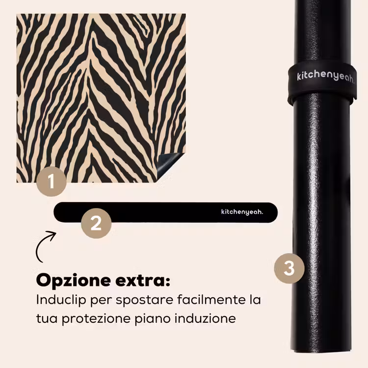 Protezione piano induzione - Zebra - Classico - Nero — 8