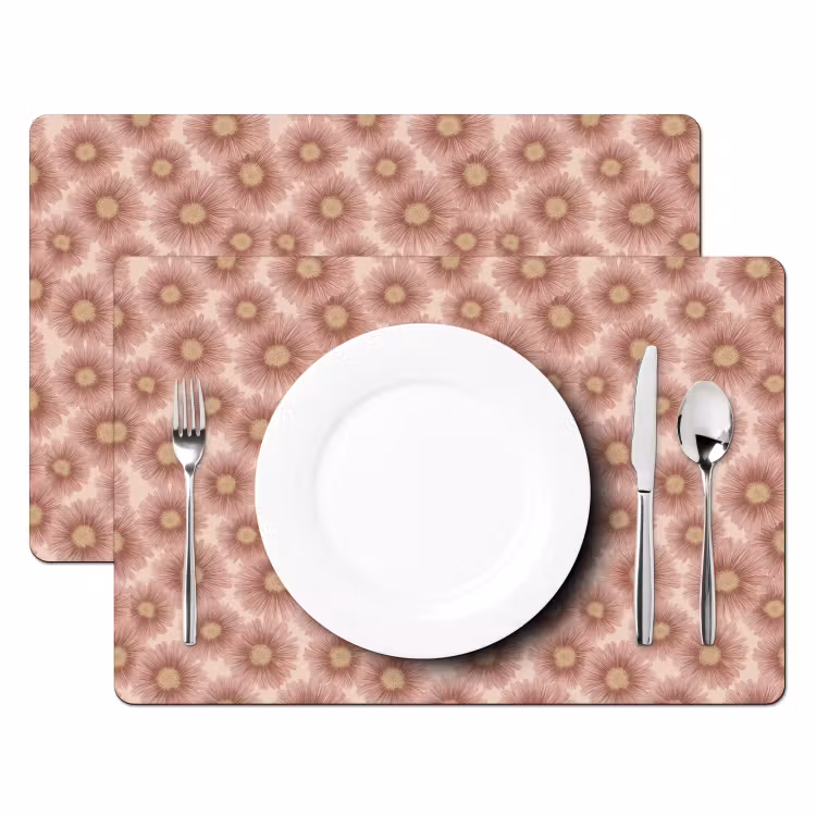 Tovaglietta – 6 pezzi - Gerbera - Fiori - Rosa — 2