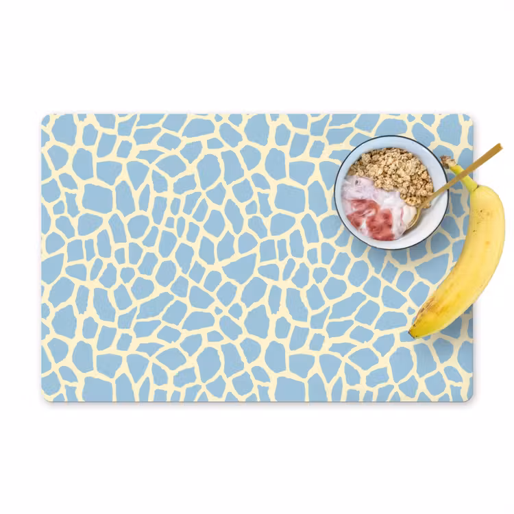 Tovaglietta – 6 pezzi - Giraffa - Moderno - Blu — 1