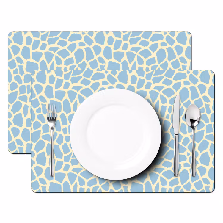 Tovaglietta – 6 pezzi - Giraffa - Moderno - Blu — 2
