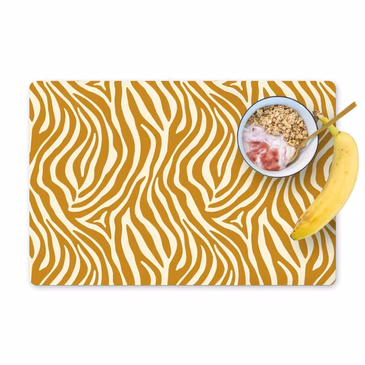 Tovaglietta – 6 pezzi - Zebra - Classico - Ocra - Giallo — 1