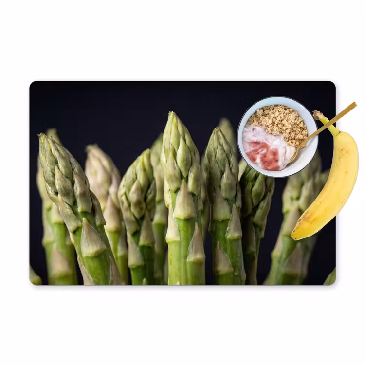 Tovaglietta – 6 pezzi - Asparagi - Verde - Nero — 1
