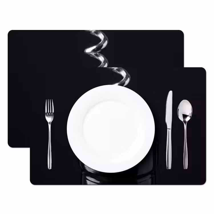 Tovaglietta – 6 pezzi - Cavatappi - Vino - Nero - Bianco — 2