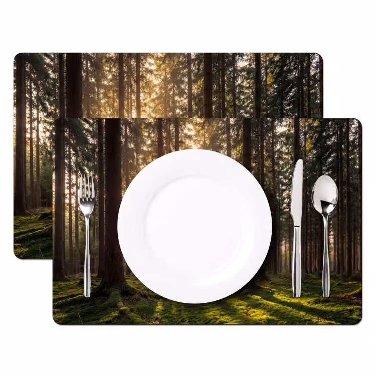 Tovaglietta – 6 pezzi - Foresta - Erba - Luce del sole — 2