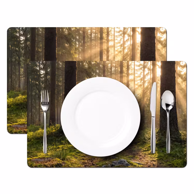 Tovaglietta – 6 pezzi - Foresta - Luce solare - Erba — 2