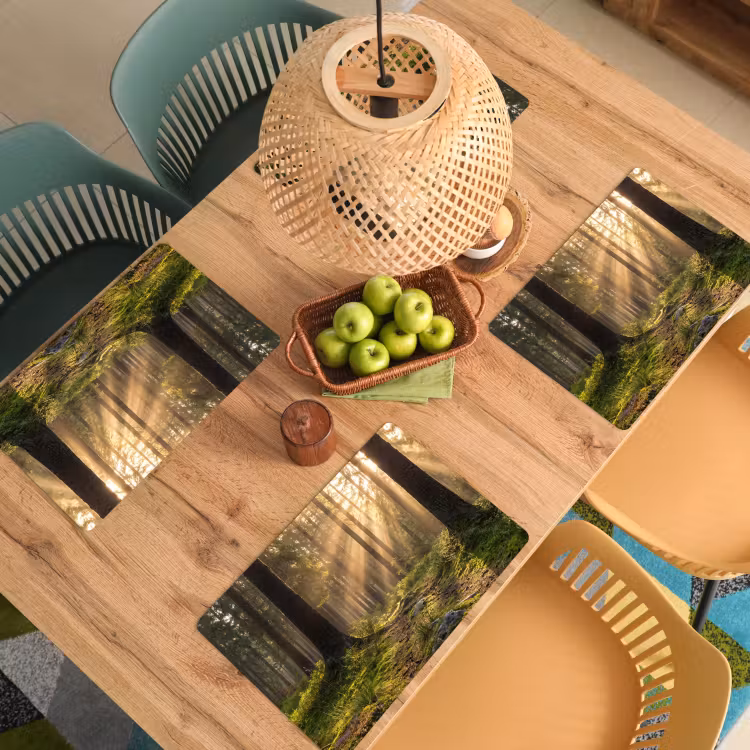 Tovaglietta – 6 pezzi - Foresta - Luce solare - Erba — 3