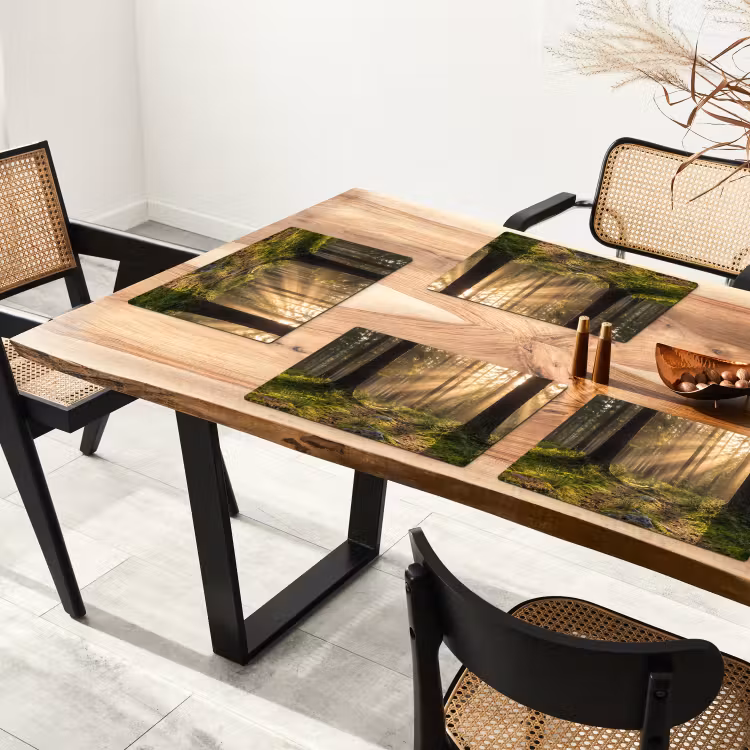 Tovaglietta – 6 pezzi - Foresta - Luce solare - Erba — 4