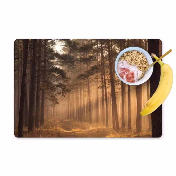Tovaglietta – 6 pezzi - Foresta - Nebbia - Luce del sole — 1