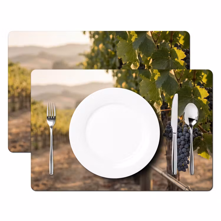 Tovaglietta – 6 pezzi - Uva - Vigneto - Luce solare — 2