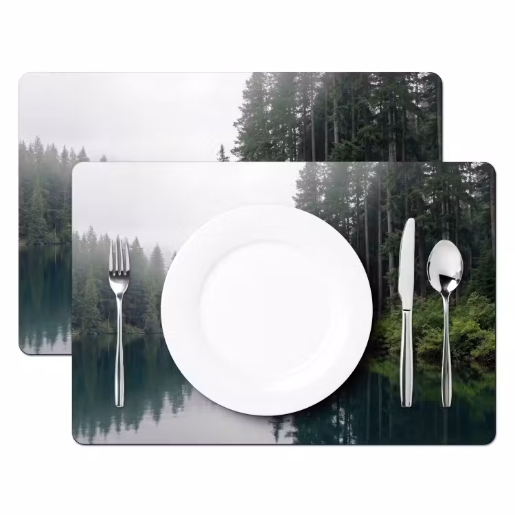 Tovaglietta – 6 pezzi - Montagne - Lago - Foresta — 2