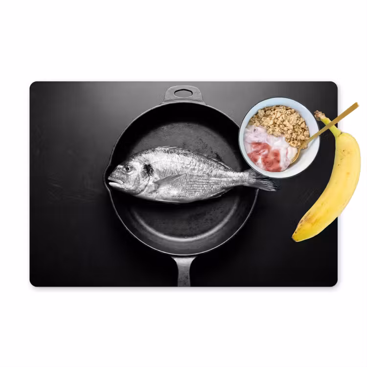 Tovaglietta – 6 pezzi - Pan - Pesce - Nero - Bianco — 1