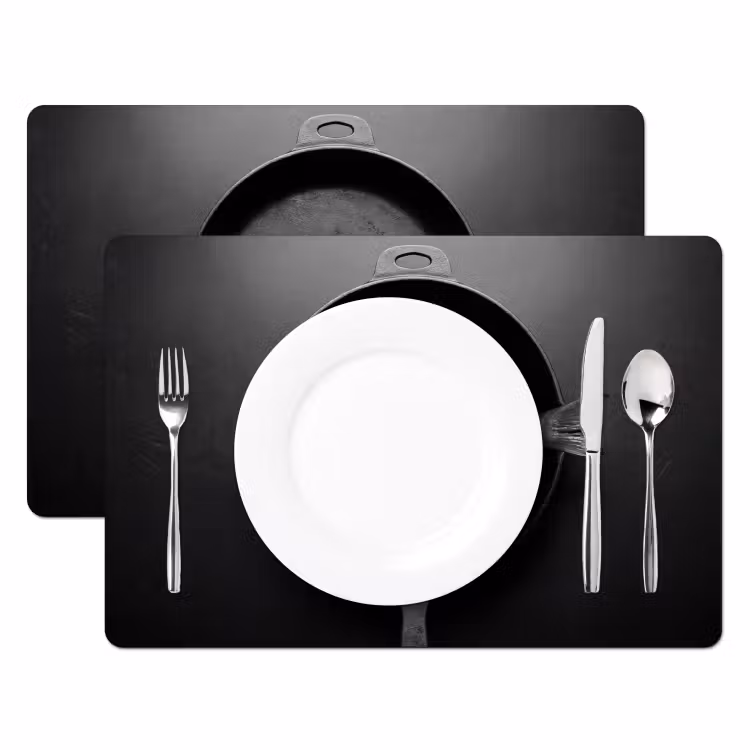 Tovaglietta – 6 pezzi - Pan - Pesce - Nero - Bianco — 2