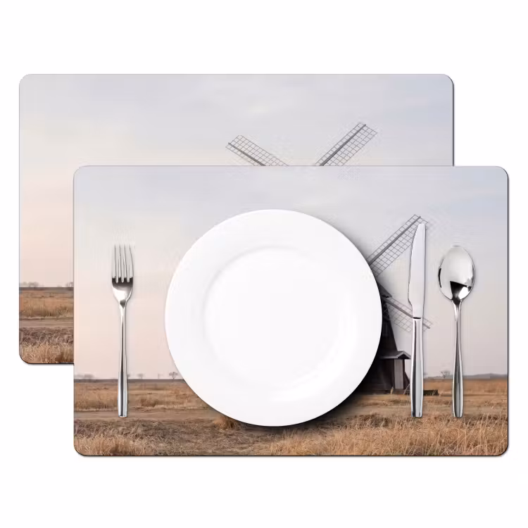 Tovaglietta – 6 pezzi - Turbine eoliche - Paesaggio - Campo — 2