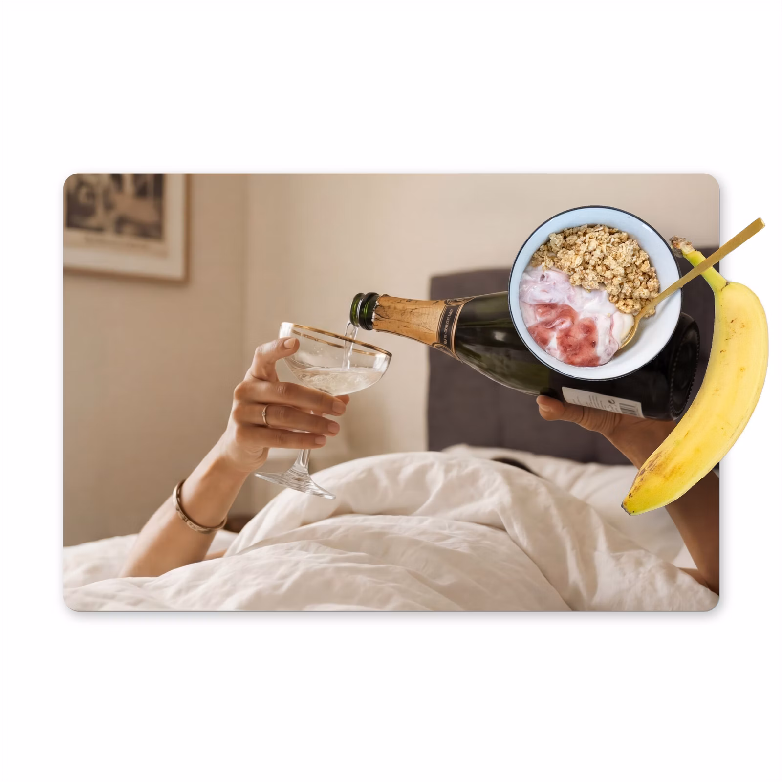Tovaglietta – 6 pezzi - Champagne - Letto - Bollicine — 1